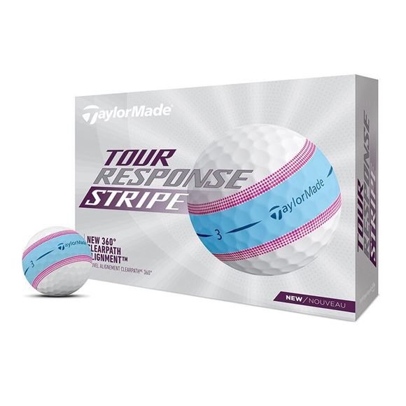 Picture of TaylorMade Tour Response Stripe Golf Balls - Blue Pink