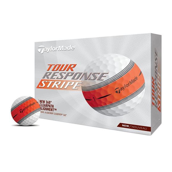 Picture of TaylorMade Tour Response Stripe Golf Balls - Orange