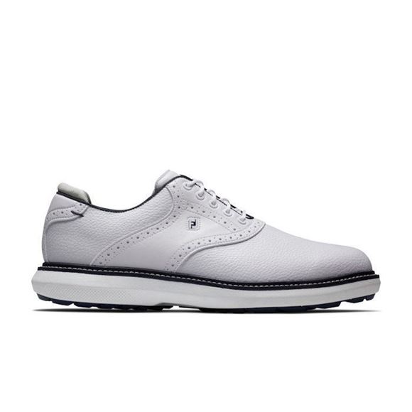 Picture of FootJoy Mens FJ Traditions Spikeless Golf Shoes - 57927 - White