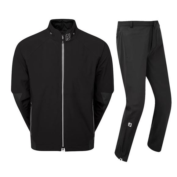 Picture of FootJoy Mens HydroTour Waterproof Suit - Black Jacket - Black Trousers