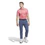 Picture of adidas Ultimate 365 Mesh Print Polo Shirt - IW1408 - Semi Pink Spark/Better Scarlet