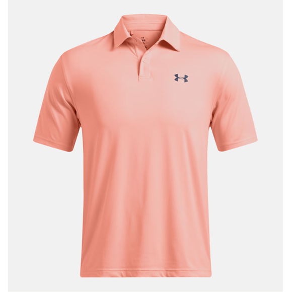 Picture of Under Armour Men's UA Tee To Green Polo - Flare Orange / Midnight Navy - 1383714-897