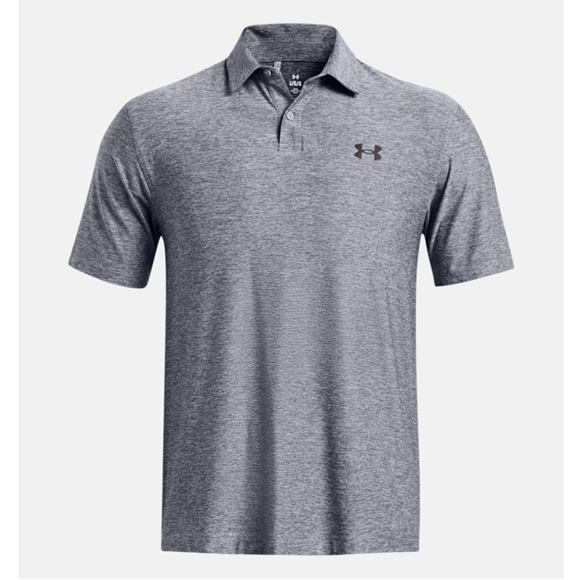 Picture of Under Armour Men's UA Tee To Green Polo - Steel / Black - 1383714-035