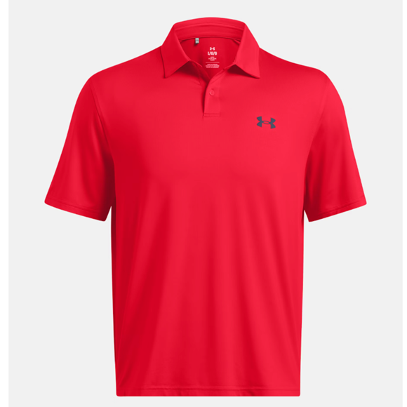 Picture of Under Armour Men's UA Tee To Green Polo - Red / Midnight Navy - 1383714-600