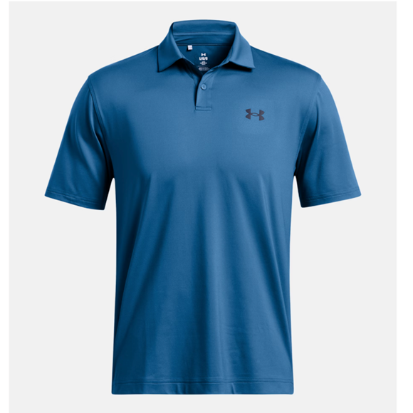 Picture of Under Armour Men's UA Tee To Green Polo - Photon Blue / Midnight Navy - 1383714-406