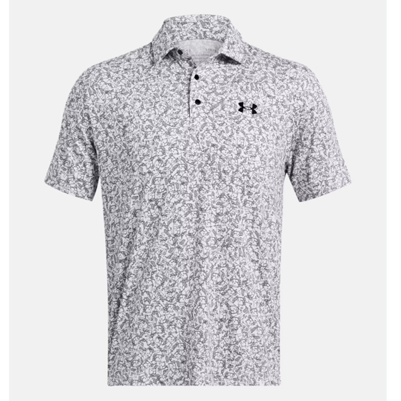 Picture of Under Armour Men's UA Playoff 3.0 Printed Polo - White / Black  - 1378677-111