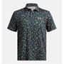 Picture of Under Armour Men's UA Playoff 3.0 Printed Polo - Midnight Navy / Forest Green - 1378677-418