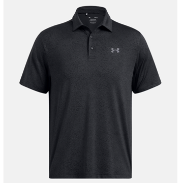 Picture of Under Armour Men's UA Playoff 3.0 Printed Polo - Black / Anthracite - 1378677-010