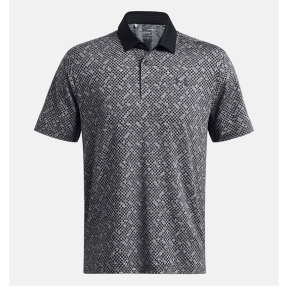 Picture of Under Armour Men's UA Playoff 3.0 Check Jacquard Polo - Black / White - 1387131-001