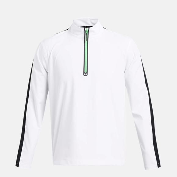 Picture of Under Armour Men's UA Storm Windstrike ½ Zip - White / Matrix Green - 1383149-100