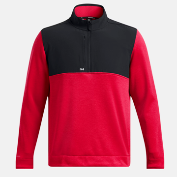 Picture of Under Armour Men's UA Drive Storm SweaterFleece ½ Zip - Red / Black - 1387121-600