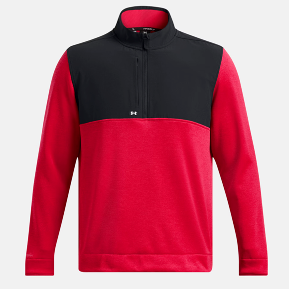 Picture of Under Armour Men's UA Drive Storm SweaterFleece ½ Zip - Red / Black - 1387121-600