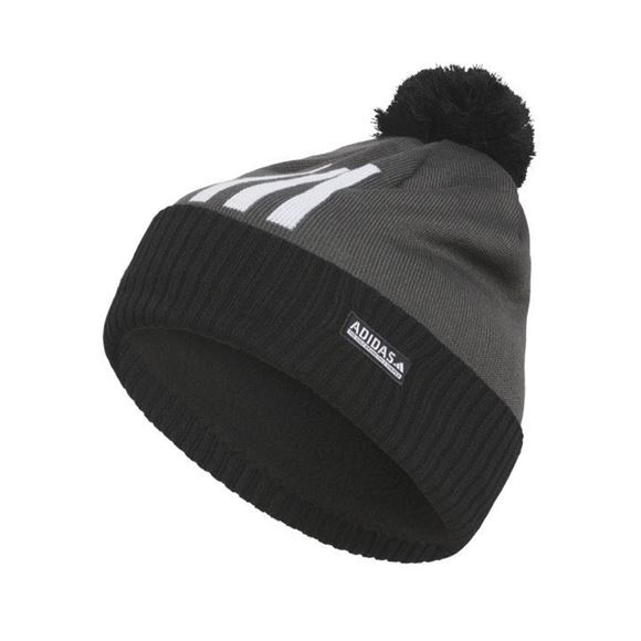 Picture of adidas Pom COLD.RDY Three Stripe Pom Beanie -Grey Six - IW9154