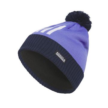 Picture of adidas Pom COLD.RDY Three Stripe Pom Beanie - Cobalt Blue - IT5280