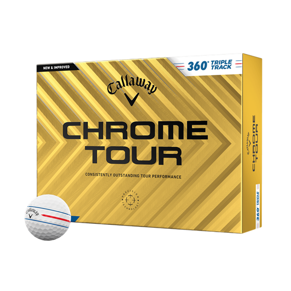 Picture of Callaway Chrome Tour Golf Triple Track Balls (2 dozen £84.99) White 2024