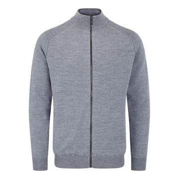 Picture of Ping Mens Murphy Lined Full Zip Sweater - French Grey Marl