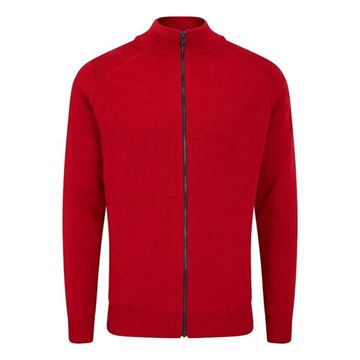 Picture of Ping Mens Murphy Lined Full Zip Sweater - Rich Red