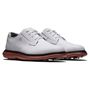 Picture of FootJoy Mens FJ Traditions Blucher Golf Shoes - 57946 2025 White/Brick