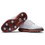 Picture of FootJoy Mens FJ Traditions Blucher Golf Shoes - 57946 2025 White/Brick