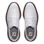 Picture of FootJoy Mens FJ Traditions Blucher Golf Shoes - 57946 2025 White/Brick