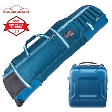 Picture of Sun Mountain Kube Wheeled Travel Cover Blue/Spruce/Waterfall