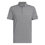 Picture of adidas Mens Go-To Printed Stripe Polo Shirt JF4932 Grey Three Mel/Black