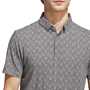 Picture of adidas Mens Go-To Printed Stripe Polo Shirt JF4932 Grey Three Mel/Black