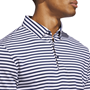 Picture of adidas Mens Go-To Printed Stripe Polo Shirt JP0476 White/Blue