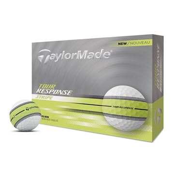 Picture of TaylorMade Tour Response Stripe Golf Balls 2025 Neon Yellow