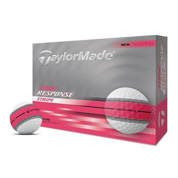 Picture of TaylorMade Tour Response Stripe Golf Balls 2025 Neon Pink