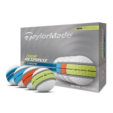 Picture of TaylorMade Tour Response Stripe Golf Balls 2025 Neon Multi-Pack